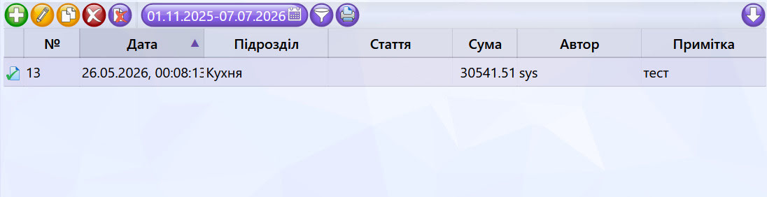Поступлення
